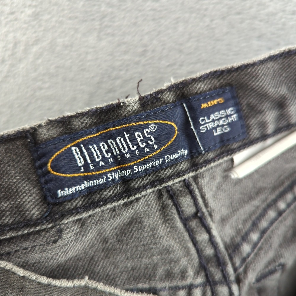 Vintage Y2K Bluenotes Jeans 29 (Fits 26x30) Black Faded Grunge Skater Hip Hop - Picture 4 of 14